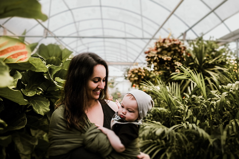 woman, toddler, happiness, garden, indoors, care, baby, young adult, parent, mother, caucasian Ethnicity, focus, greenhouse, love, plant, growth, family with one child