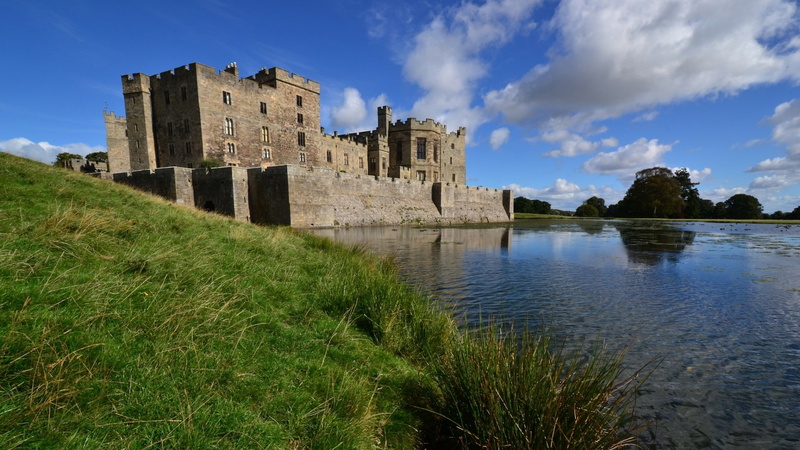no people, built structure, raby castle, the past, plant, 1080P, building exterior, travel destinations, medieval, travel, sky, ancient, castle, nature