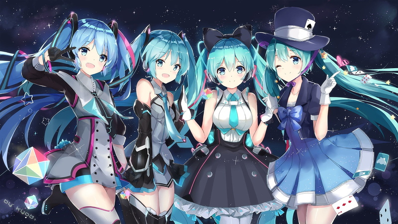 choice, indoors, fashion, night, Vocaloid, toy, 1080P, illuminated, no people, female likeness, still life, clothing, human representation, simple background