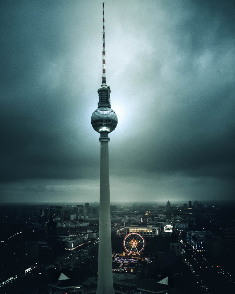 skyscraper, tower, city, 4K, travel destinations, berlin, night, modern, technology, germany, spire, travel, building, architecture, tourism, skyline