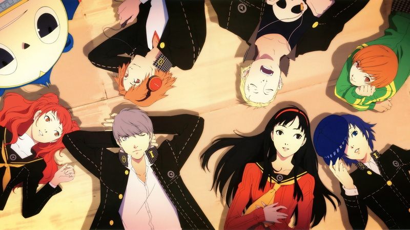 short, art, blue, hair, eyes, games, brunettes, redheads, people, blondes, hd, persona, kuma, headphones, 1080P, series, video
