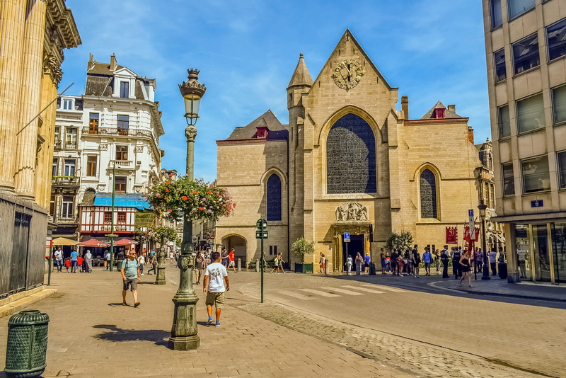 sky, tourism, building exterior, nature, outdoors, travel, 2K, group of people, religion, large group of people, church, day, men, building, architecture