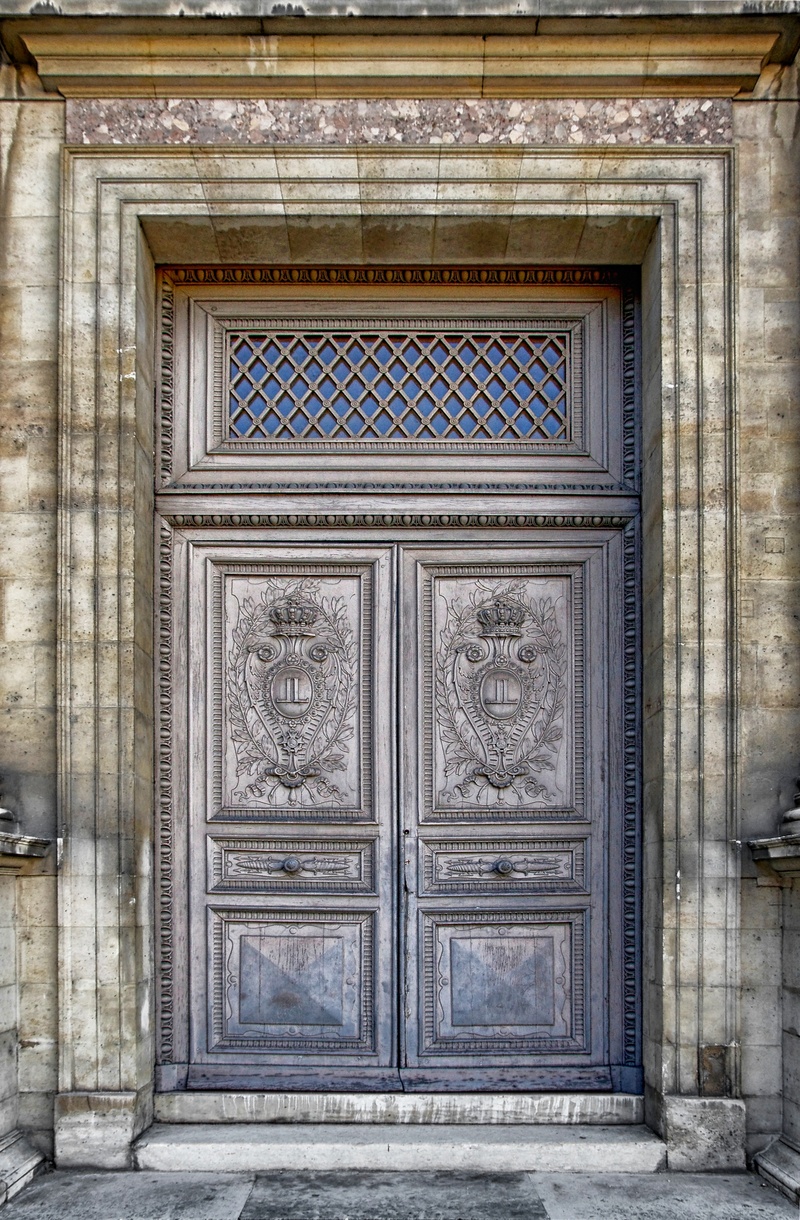 protection, building, art and craft, carving, security, no people, paris, ornate, entrance, design, wooden, travel destinations, louvre palace, carving - craft product