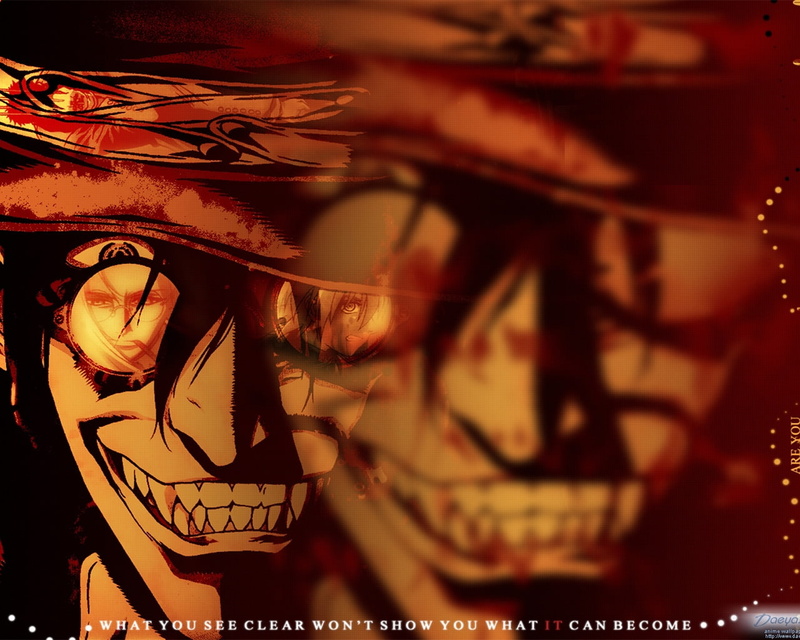 anime, seras, victoria, alucard, x, vampires, hellsing, 720P, hd, art