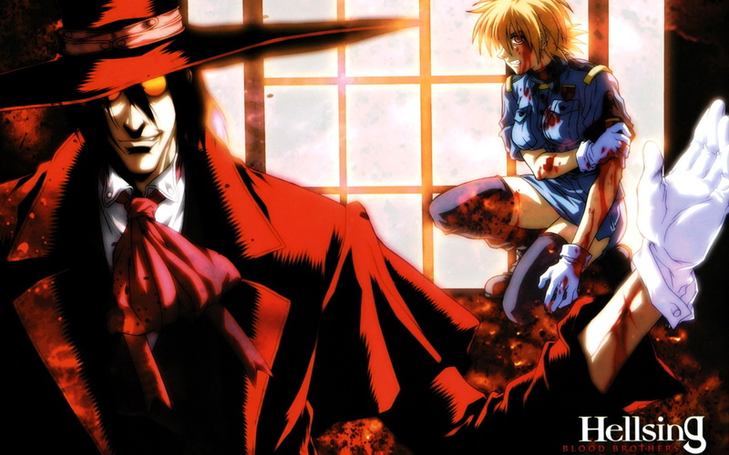 alucard, victoria, hd, seras, anime, x, vampires, 1080P, art, hellsing