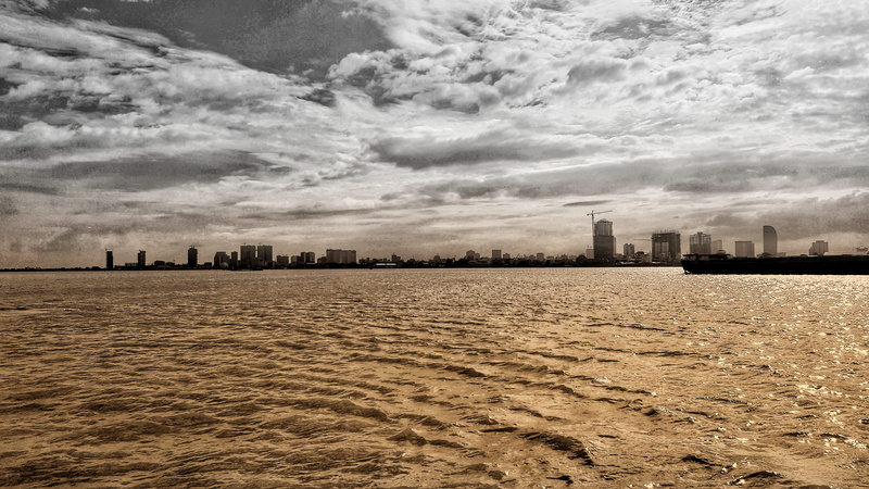 4K, building, beach, nature, financial district, office building exterior, city, skyscraper, cambodia, no people, architecture, sea, modern, built structure