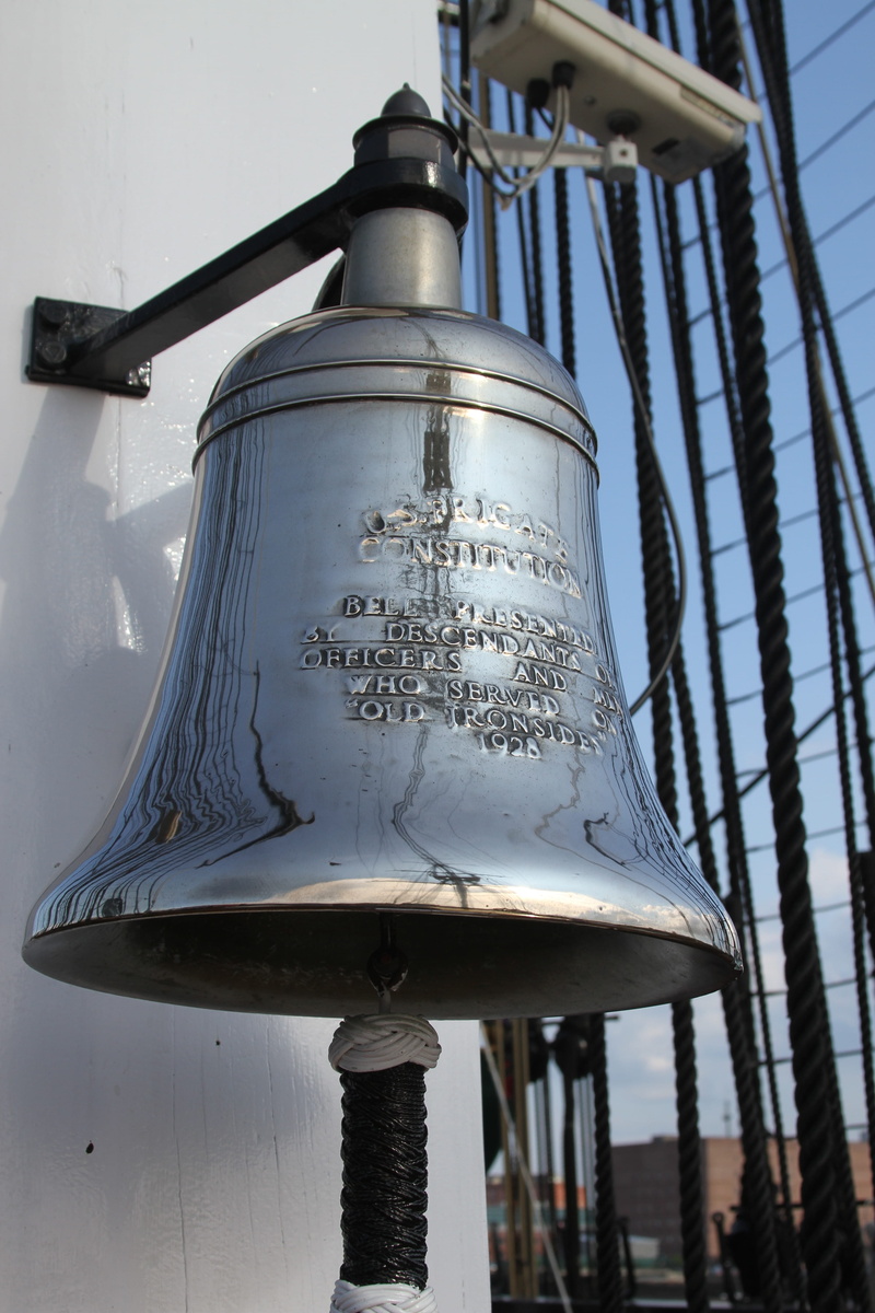 equipment, architecture, building exterior, navy, 5K, industry, ships bell, alloy, built structure, outdoors, uss constitution, bell, industrial equipment