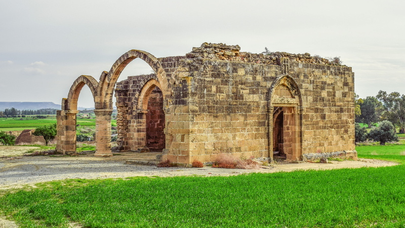 cyprus, ancient civilization, old ruin, deserted, archaeology, near, no people, travel, plant, day, ancient, building, sky, building exterior, abbey, ayios sozomenos