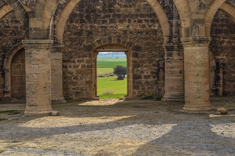 15th century, architecture, travel destinations, outdoors, travel, tourism, damaged, ruins, green, ancient civilization, gothic, abandoned, colonnade, near