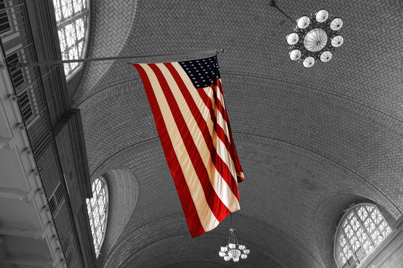 5K, America, the flagpole, flag, USA