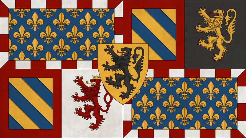 4K, historic, medieval, flag, England, history, French
