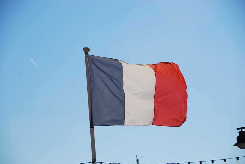 no people, day, outdoors, france, 4K, sky, red, copy space, clear sky, national icon, emotion, low angle view, french flag, pride, striped, wind, flag