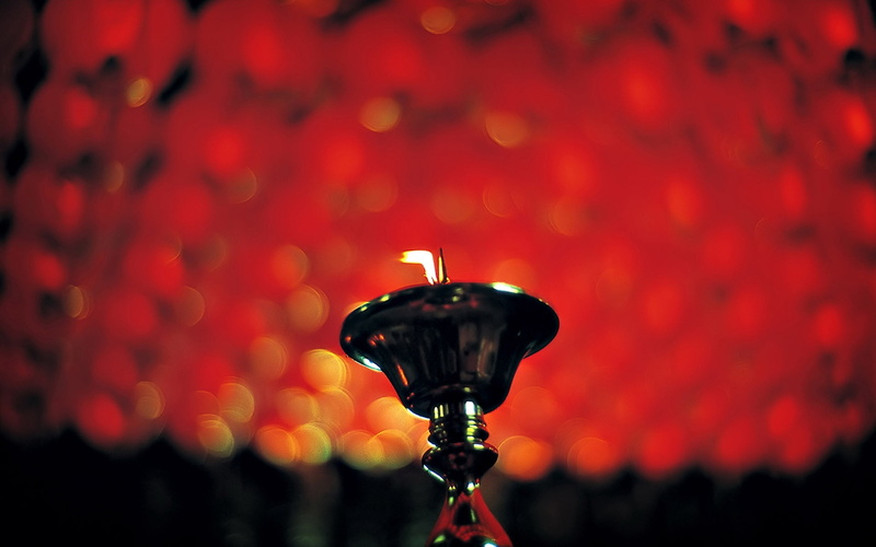 freshness, decoration, hanging, focus on foreground, lighting Equipment, red, cultures, dark, light Bulb, lantern, torchlight, celebration, water, night