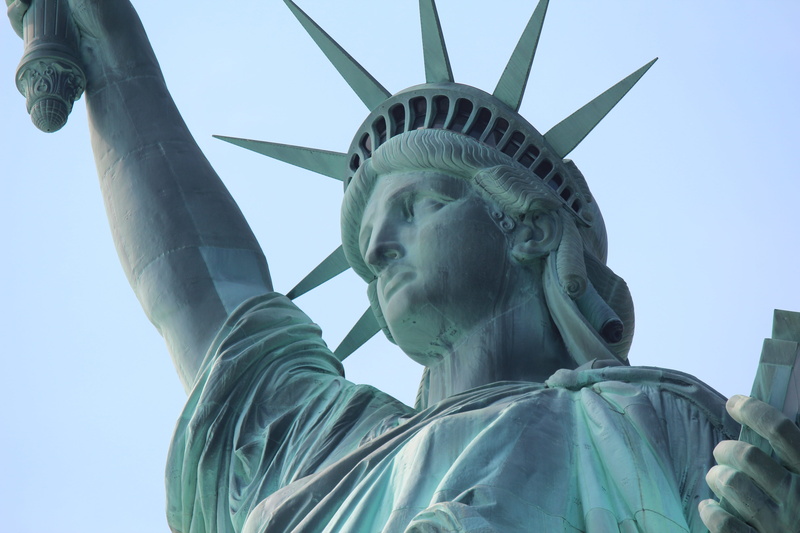 nature, lady liberty, turquoise colored, monument, skyscraper, art and craft, craft, travel destinations, clear sky, new york, lens, united states, travel