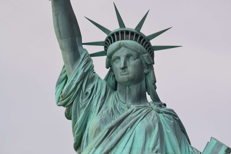 female likeness, architecture, nature, lady liberty, clear sky, art and craft, craft, statue of liberty, representation, 4K, statue, new york, no people