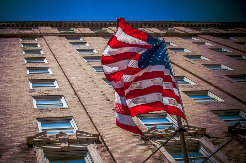 colors, fashion, nature, striped, lifestyle, urban, guns, flag, city, usa, no people, low angle view, trump, the star-spangled banner, patriotism, independence