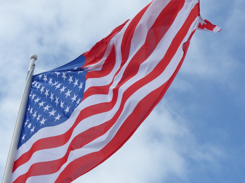 waving, flag, flagpole, independence, 4K, no people, shape, united states of america, america, freedom, symbolism, red, tribute, star shape, symbol