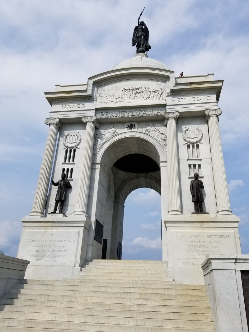 memorial, confederacy, pennsylvania, the past, war, granite, sky, military, gettysburg, national, built structure, day, american, union, craft, battle