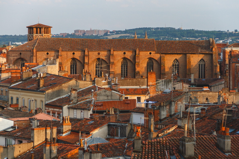 city, roof, built structure, residential district, outdoors, nature, old town, rooftop, brick, 4K, urban, france, history, church, architecture, travel