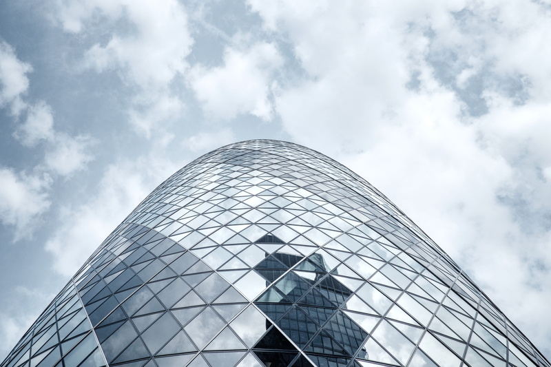 strcuture, steel, glass, massive, no people, skyscraper, city, cloud, skyscrapper, glass - material, scale, outdoors, architetcure, 4K, architectural