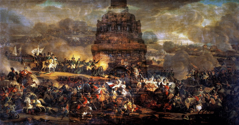 human representation, monument, 2K, völkerschlachtdenkmal, fight, religion, building exterior, war, group of people, built structure, history, crowd, building
