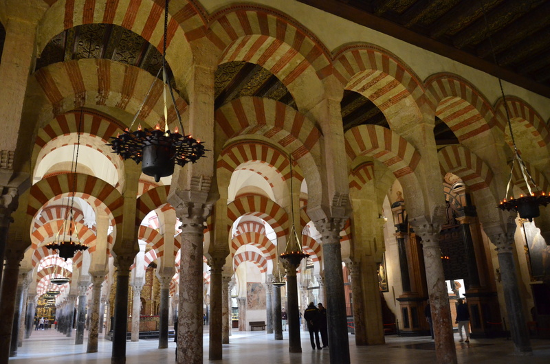 the past, incidental people, ceiling, belief, arch, islam, cordoba, history, the basilica, building exterior, travel destinations, 2K, travel, bow, christianity