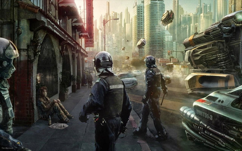 cyberpunk, law, transportation, built structure, men, architecture, helmet, street, accidents and disasters, protection, real people, government, 720P