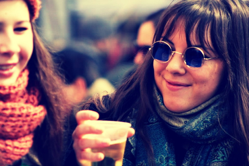 women, 1080P, beauty, looking at camera, outdoors, portrait, lady, alcohol, headshot, woman, teenager, happiness, warm clothing, young, lifestyles, day