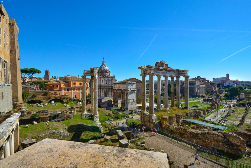 beige, famous, no people, building exterior, european, built structure, ruins, tourism, roman, archaeology, history, landmark, old ruin, blue, italian