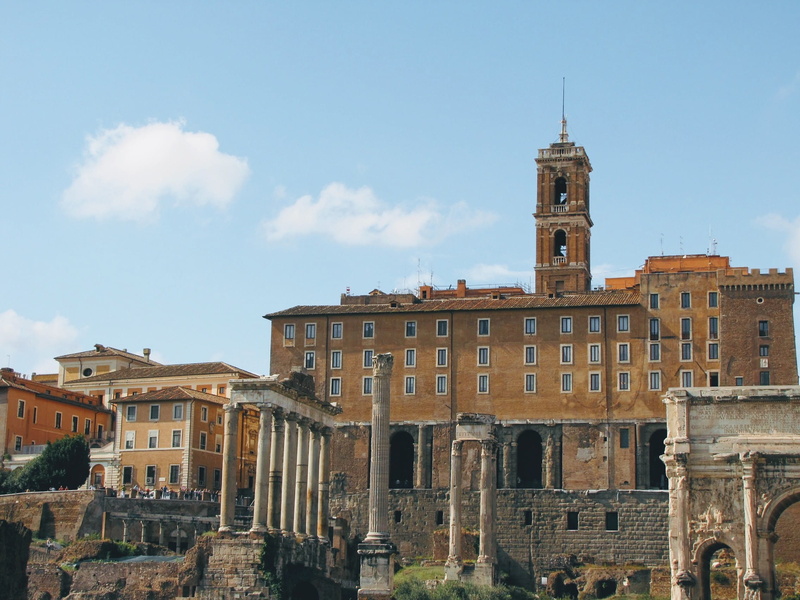 city, buildings, building exterior, architecture, 1080P, cloud - sky, building, nature, outdoors, heritage, the past, rome, tourism, no people, travel destinations