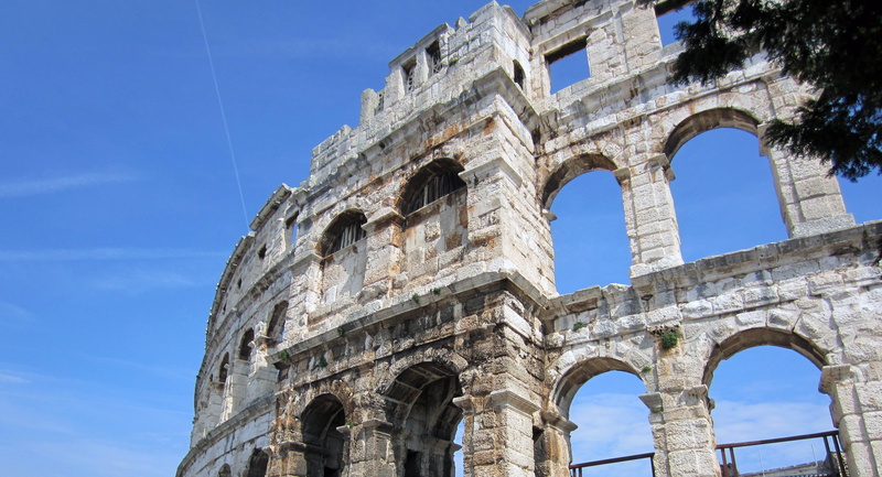 antiquity, port city, travel destinations, city, ancient, amphitheater, rome - Italy, built structure, ancient civilization, pula, old Ruin, tourism, europe