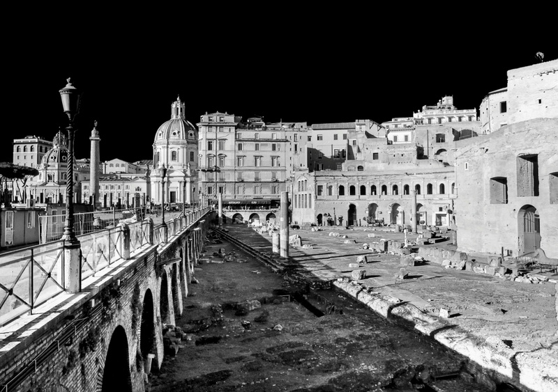 architectural column, column, archaeology, building, no people, the eternal city, italy, road, house, 2K, city, travel destinations, rome, ancient civilization