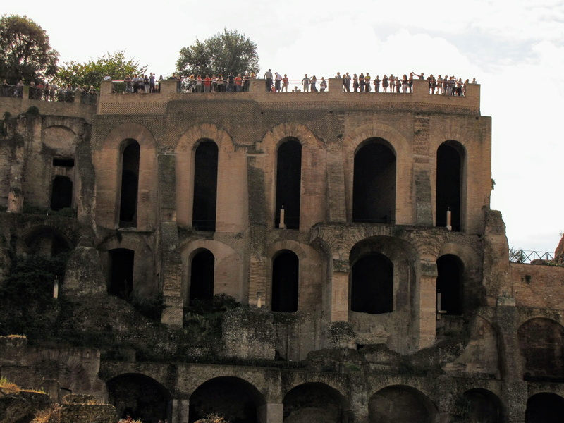 old ruin, people, buildings, tourists, plant, roman forum, history, ancient, travel destinations, ancient civilization, day, building exterior, architecture