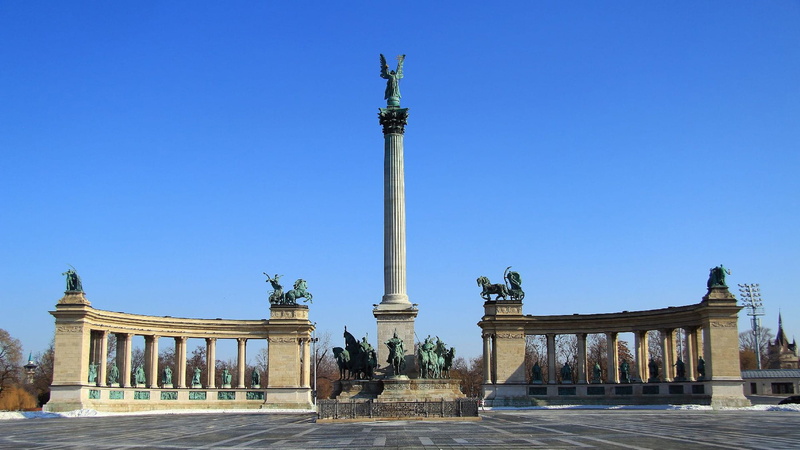 nature, sculpture, Budapest, 1080P, tower, statue, travel, memorial, art and craft, city, tourism, no people, monument, clear sky, Sunlight, travel destinations