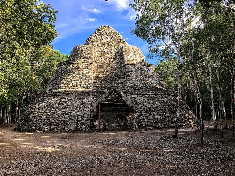 old, coba, ruins, archaeology, tree, mexico, nature, day, place of worship, sky, travel, no people, architecture, religion, pyramid, ancient, plant, coba archaeological site