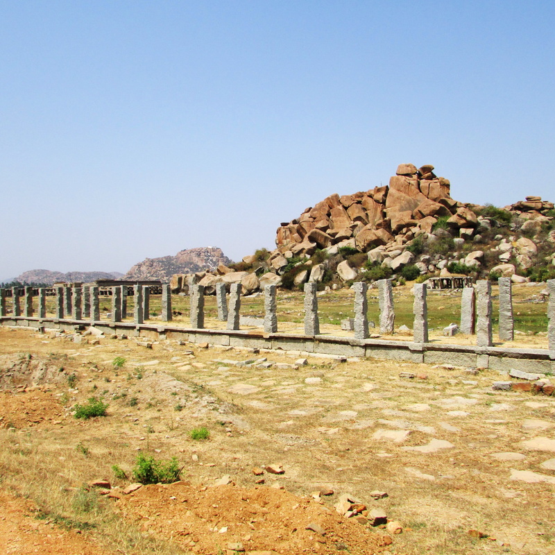 travel destinations, clear sky, copy space, history, land, travel, no people, 2K, built structure, historical, outdoors, roman, ancient, Hampi, great vijayanagar empire