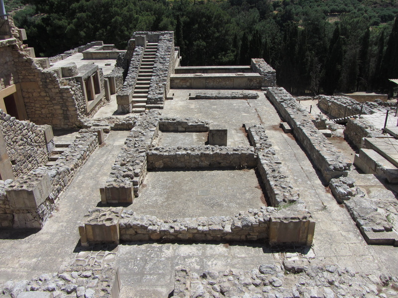 nature, built structure, former, area, tourism, ruins, stone material, daytime, palace of knossos, no people, minos, view, ancient civilization, plant