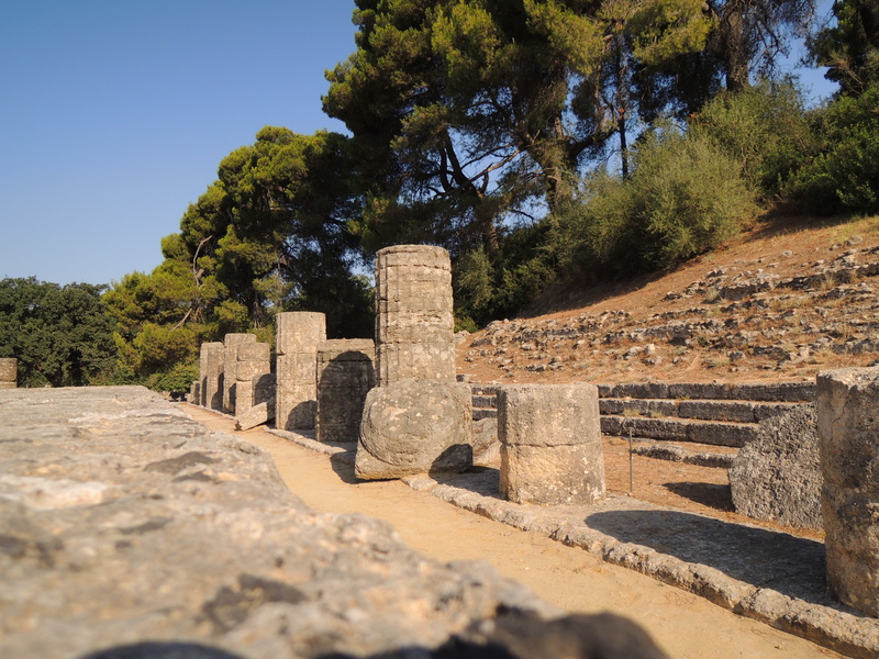 tourism, old Ruin, olympia, plant, travel, built structure, olympic games, blue, trees, ancient civilization, day, nature, site, 4K, archaeology, outdoors