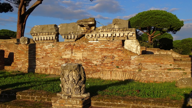 tree, stone, no people, Italy, grass, Ruins, Ostia, outdoors, travel, archaeological site, building, ancient, day, wall, building exterior, architecture