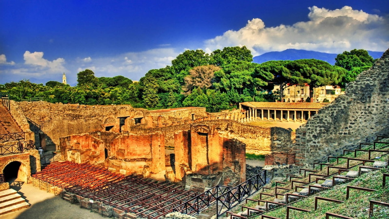 travel Destinations, old-fashioned, ancient civilization, tourism, cloud - sky, ruined, the Past, plant, trees, building Exterior, ruins, day, landscape