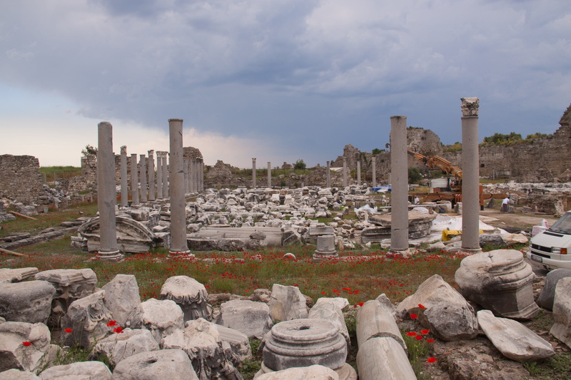 clouds, turkey, poppies, marketplace, sky, travel, ruins, ancient, no people, itu, day, ruined, cloud - sky, rock, solid, past, ancient civilization, building