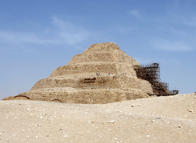 ancient, no people, sand, arid climate, djoser, architecture, archaeology, saqqara, nature, rock - object, built structure, outdoors, history, day, travel destinations