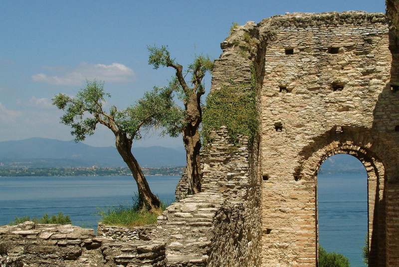 mediterranean, mountain, built structure, water, building, roman, ancient, history, ruin, nature, decay, ruined, day, the past, arch, no people, stone wall