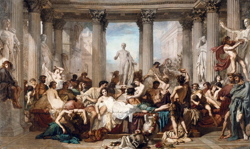 classic art, canvas, traditional art, 5K, Thomas Couture, Ancient Rome