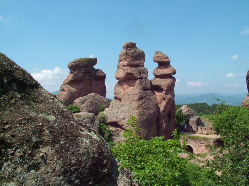 sky, wild, bulgaria, 1080P, stacked rocks, landscape, architecture, mountains, tranquility, day, non-urban scene, plant, natural, no people, ancient civilization