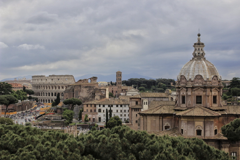 brown, travel destinations, built structure, belief, no people, cloud - sky, tower, rome, building exterior, building, day, tree, castle, italia, italy