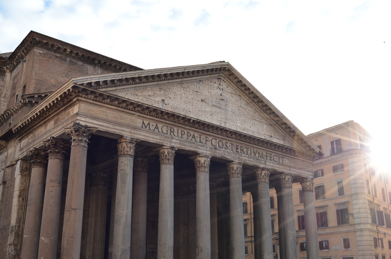 day, no people, sky, nature, colonnade, 4K, building exterior, pediment, architecture, řím, tourism, travel, history, travel destinations, travelling