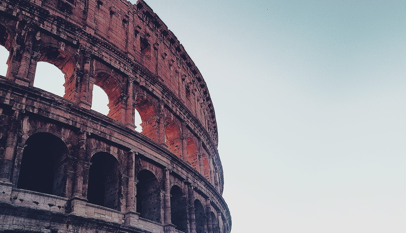 clear sky, sky, built structure, amphitheater, travel destinations, architecture, tourism, old ruin, ancient civilization, italy, metropolitan city of rome