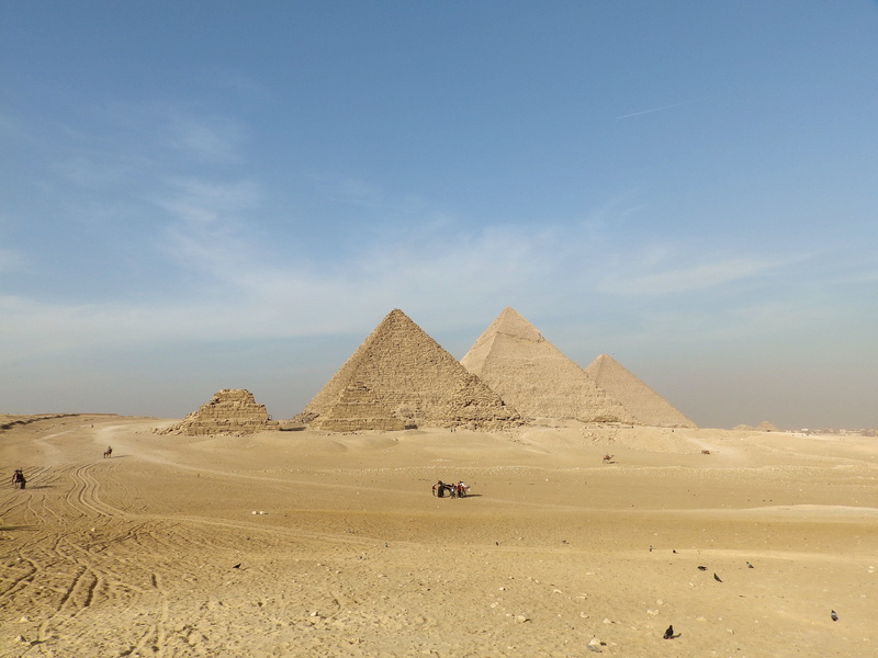 travel, sand, day, 4K, pyramid, old, tranquil scene, landscape, travel destinations, the art of, sphinx, scenics - nature, history, no people, archaeology