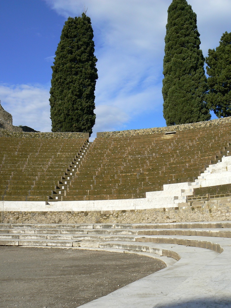 ancient civilization, sky, pompeii, ancient, tree, hedge, travel destinations, water, roman theatre, ruins, history, plant, built structure, outdoors, archaeology